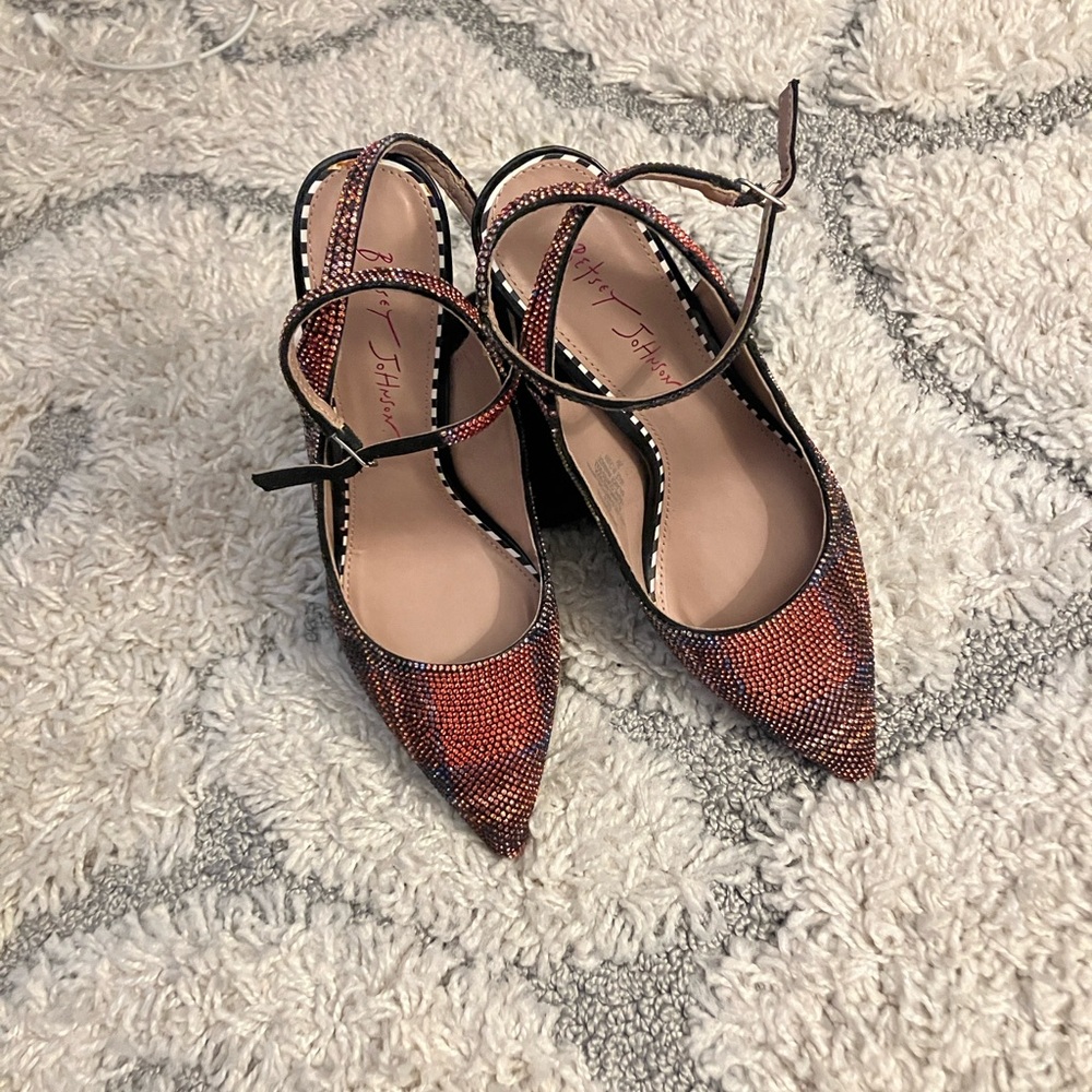 Betsy Johnson plaid bejeweled